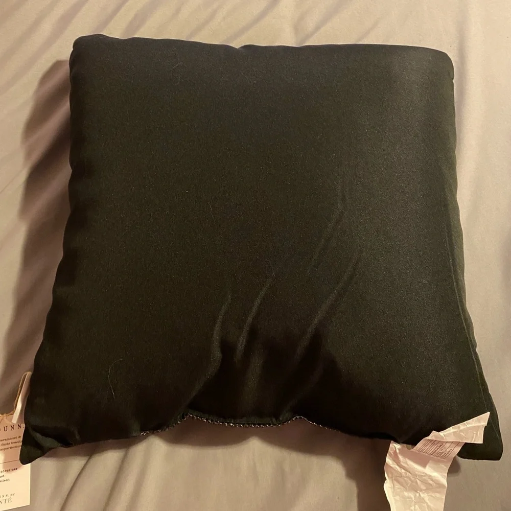 Rae Dunn Halloween Pillow - Black with Orange Text